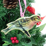 Bird Christmas Bauble | Vintage-Style Metal Tree Ornament with Hanging Ribbon Baubles - Tophatter Daily Deals