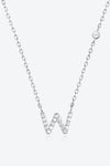 V To Z Zircon 925 Sterling Silver Necklace W Silver One Size Necklaces - Tophatter Daily Deals