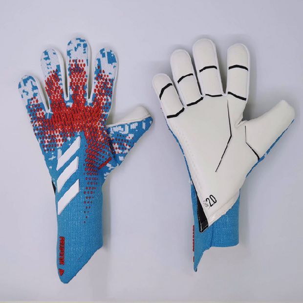 4MM Latex Goalkeeper Gloves without Finger Water Blue 0 - Tophatter Daily Deals