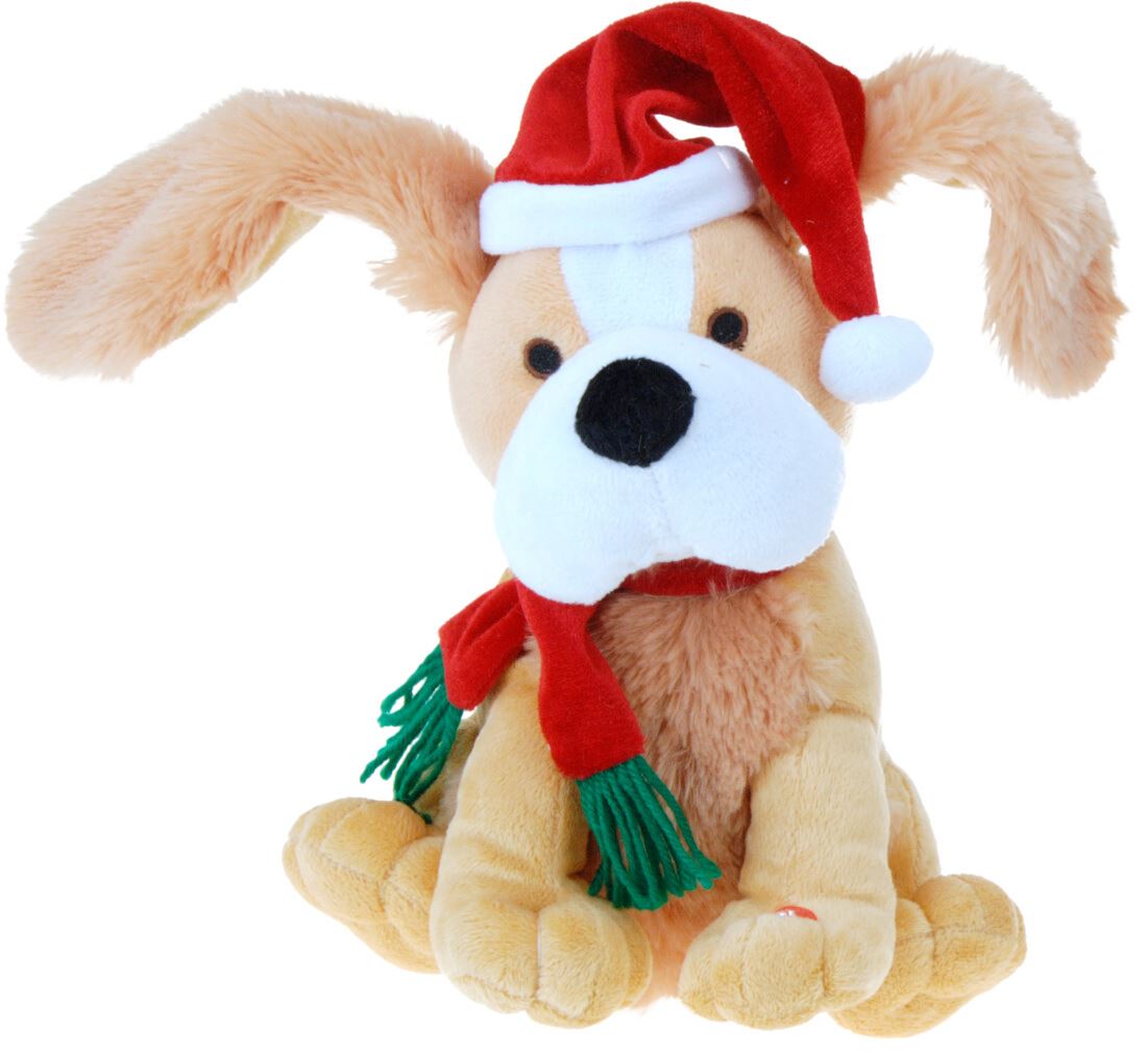25cm Christmas Singing Dog Novelty Christmas Ornament | Animated Christmas Decorations | Musical Xmas Decorations - Colour Varies One Supplied Musical Decoration - Tophatter Daily Deals