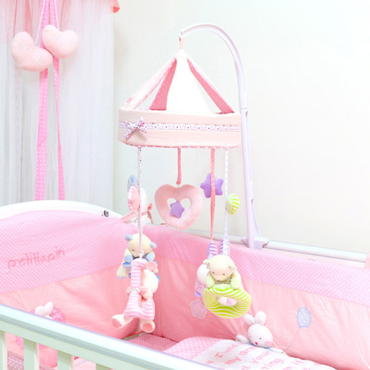 Baby Music Rotating Fabric Bedside Bell Newborn Comfort Toy 0 - Tophatter Daily Deals