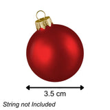 Box Of 25 Multicoloured Mini Glass Christmas Baubles Tree Decorations - 3.5cm Baubles - Tophatter Daily Deals