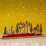 Santa's Sleigh Ride Christmas Advent Calendar | Wooden Christmas Calendar - 45cm Advent Calendar - Tophatter Daily Deals
