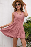 Tassel Tie Lace Trim Sleeveless Dress Casual Dresses - Tophatter Daily Deals