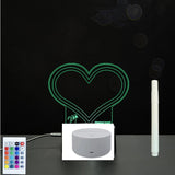 3D Acrylic Board Handwriting Message Board LED Light Style6 White B 0 - Tophatter Daily Deals