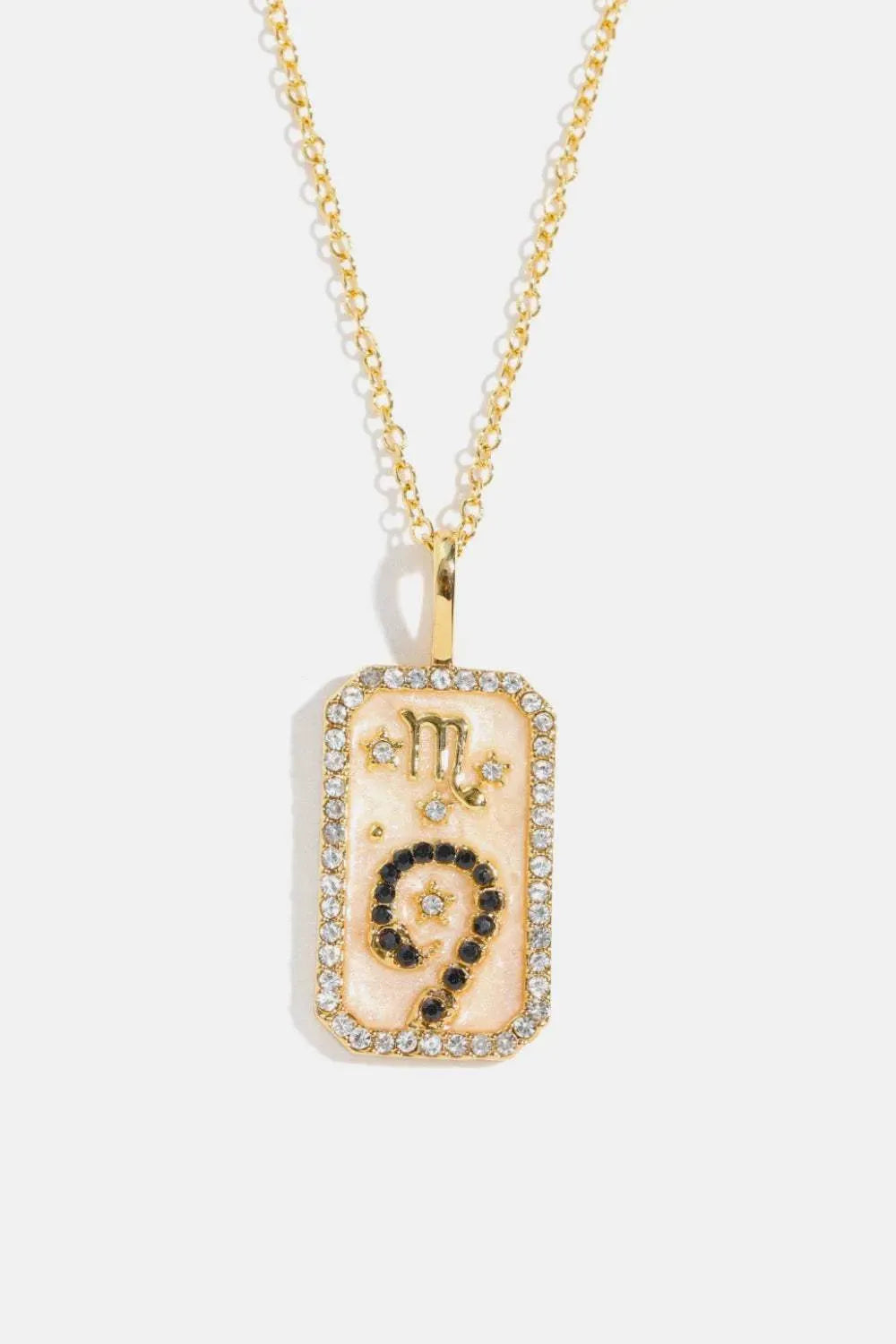 Rhinestone Constellation Pendant Copper Necklace Scorpio One Size Necklaces - Tophatter Daily Deals