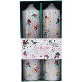 Set of 2 Deck The Halls Christmas Advent Candles | Christmas Pillar Candles Advent Candle - Tophatter Daily Deals