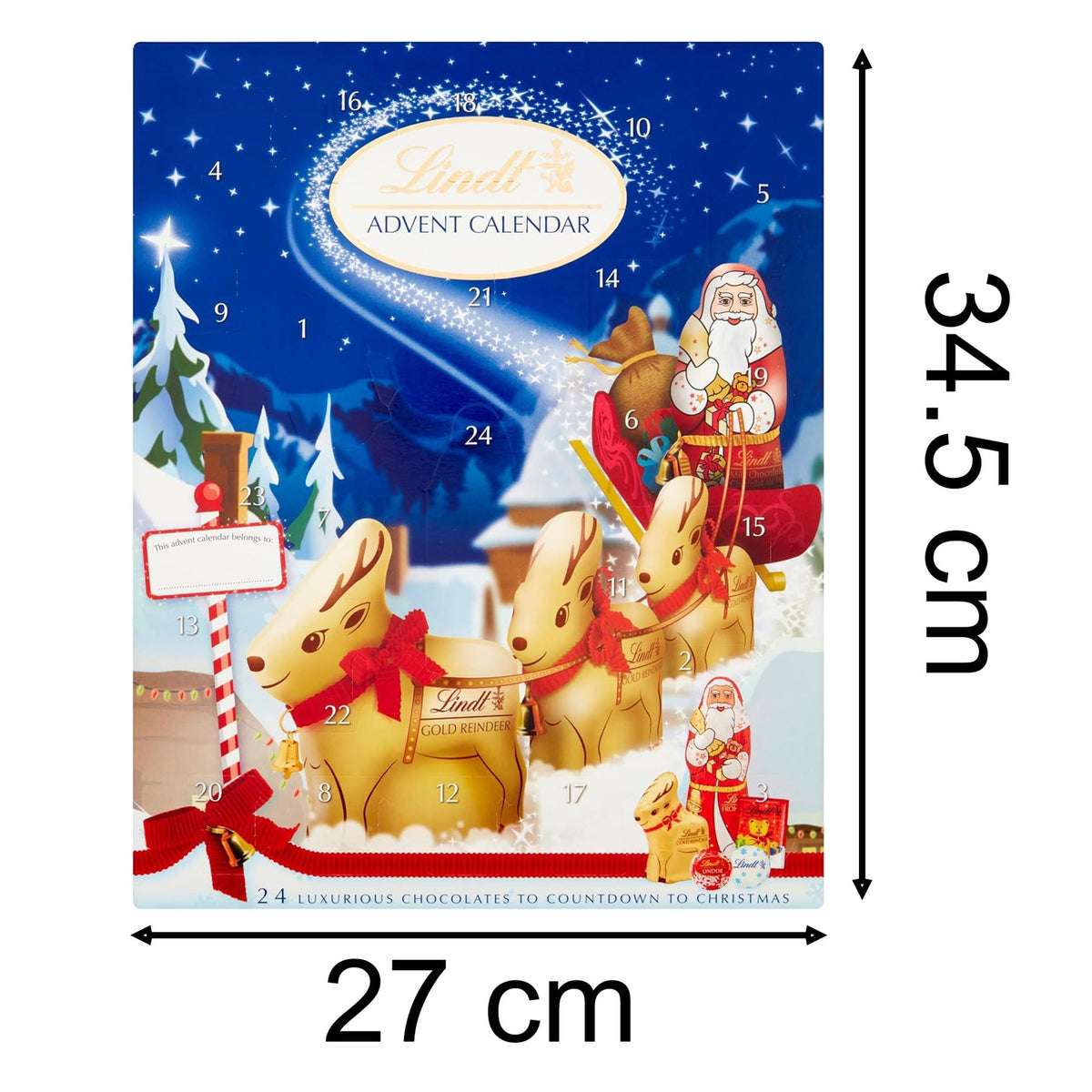 Lindt Advent Calendar with 24 Milk Chocolate Treats | Chocolate Advent Calendar Advent Calendar - Tophatter Daily Deals