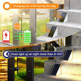 2-Pack: Solar Step Lights, 15 LED IP67 Deck and Stair Lights