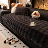 Autumn And Winter Thickening Irregular Sofa Cushion Black 0 - Tophatter Daily Deals