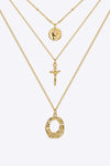 3-Piece 18K Gold-Plated Pendant Necklace Gold One Size Necklaces - Tophatter Daily Deals