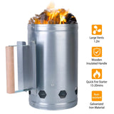 BBQ Charcoal Chimney Can Grill Lighter Garden & Patio - Tophatter Daily Deals