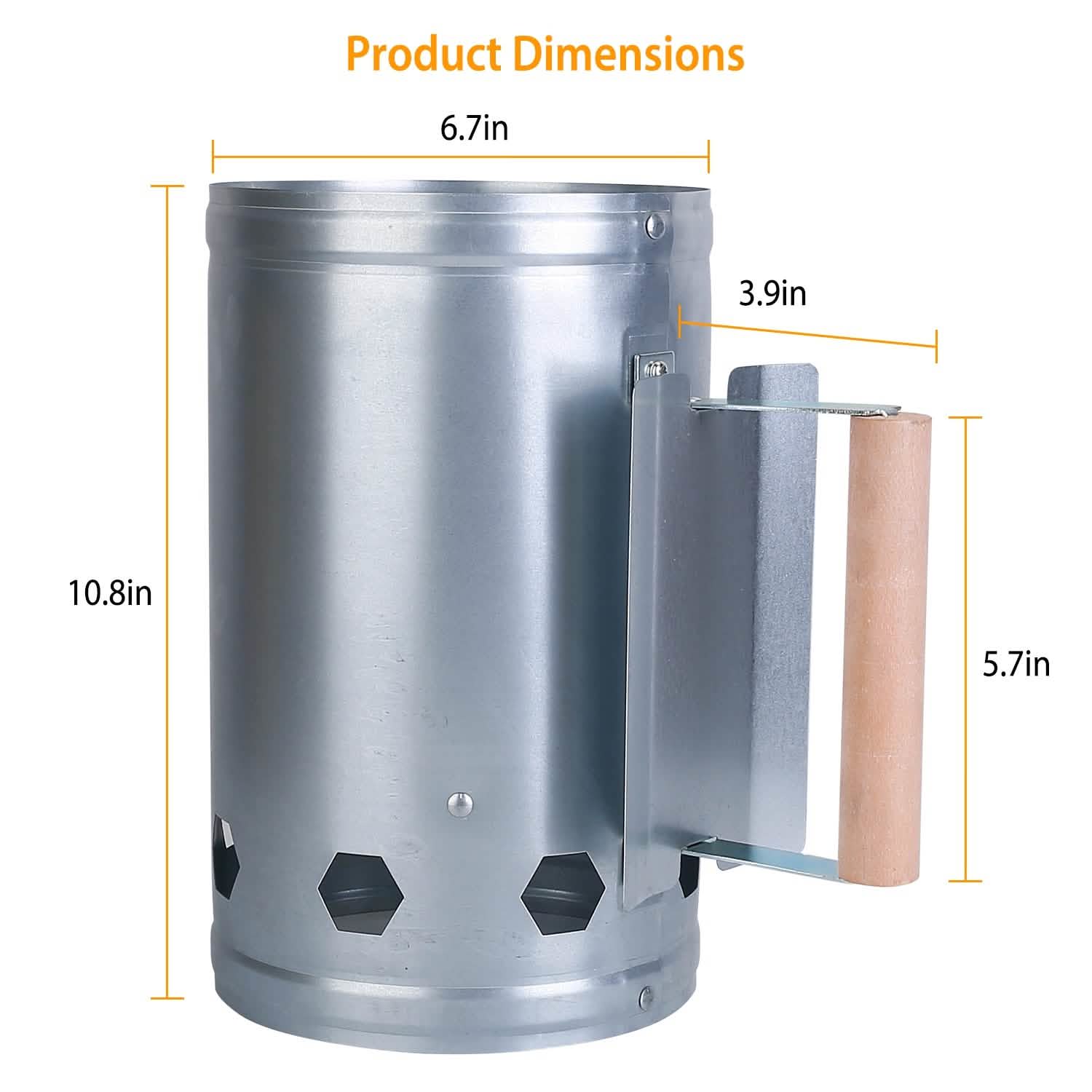 BBQ Charcoal Chimney Can Grill Lighter Garden & Patio - Tophatter Daily Deals