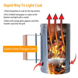 BBQ Charcoal Chimney Can Grill Lighter Garden & Patio - Tophatter Daily Deals