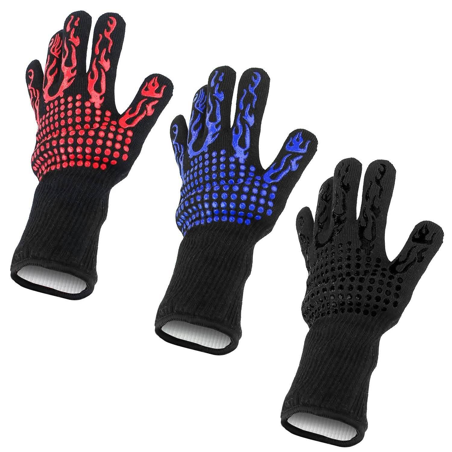 BBQ Gloves 1472¬∞F Heat Resistant Grill Gloves Anti-slip Kitchen Tools & Gadgets - Tophatter Daily Deals