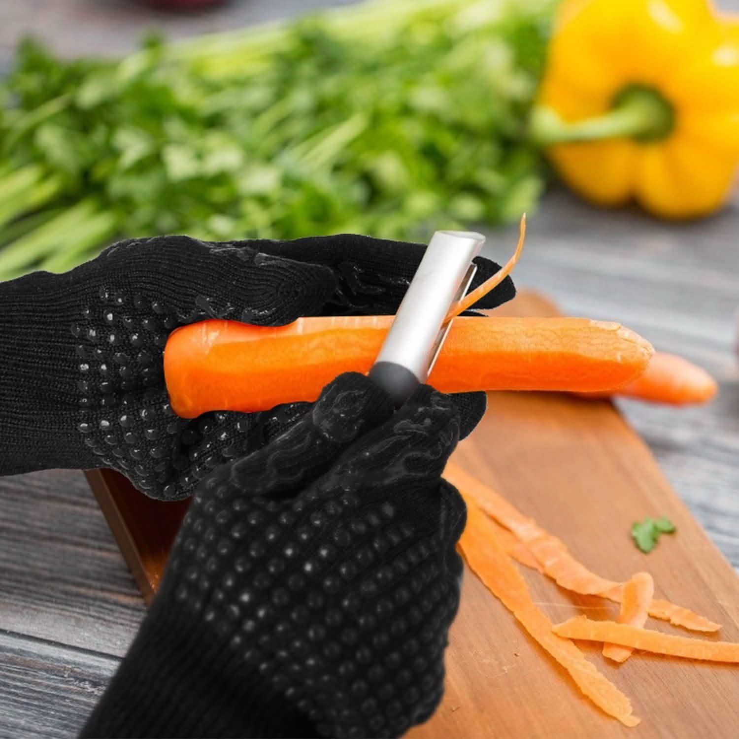 BBQ Gloves 1472¬∞F Heat Resistant Grill Gloves Anti-slip Kitchen Tools & Gadgets - Tophatter Daily Deals