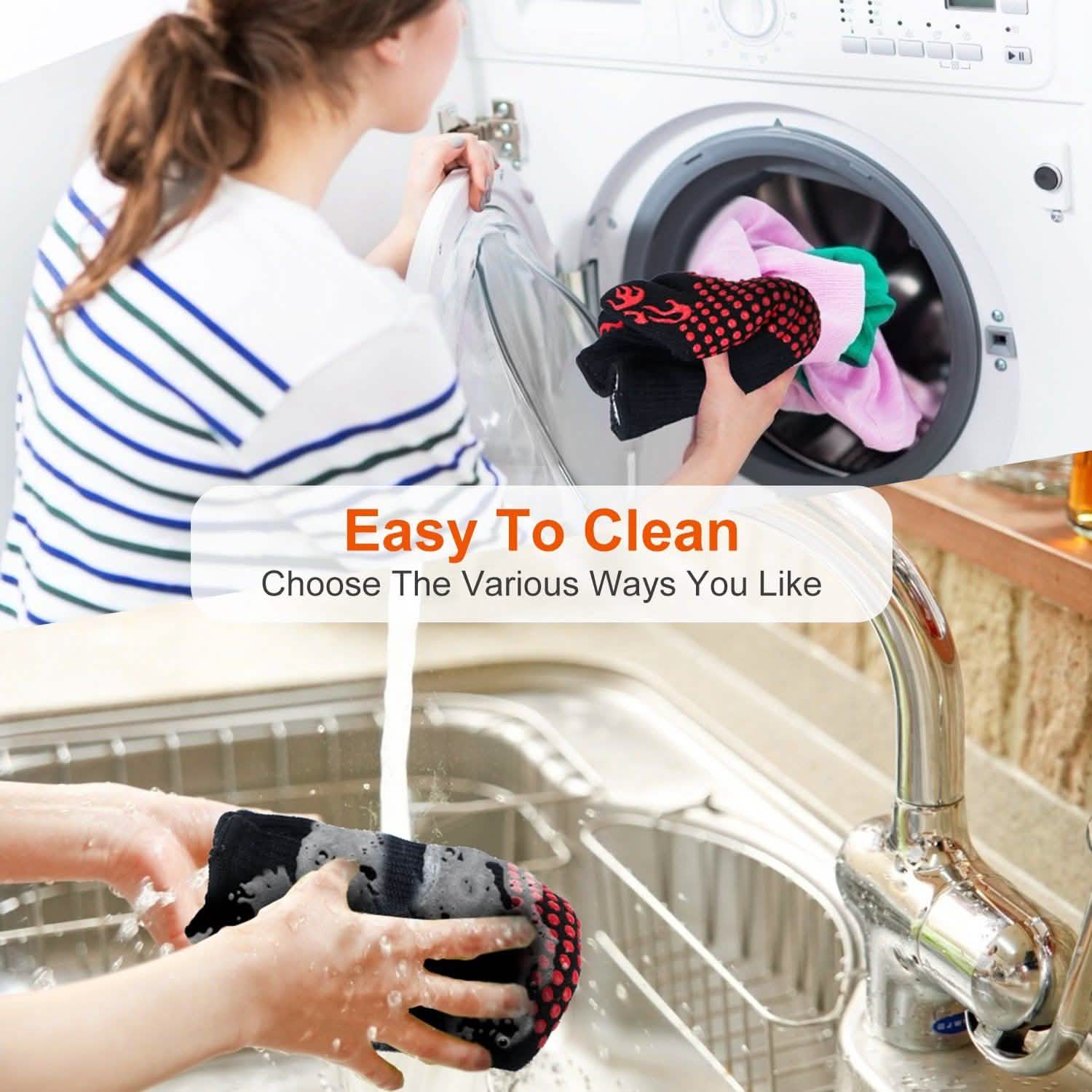 BBQ Gloves 1472¬∞F Heat Resistant Grill Gloves Anti-slip Kitchen Tools & Gadgets - Tophatter Daily Deals