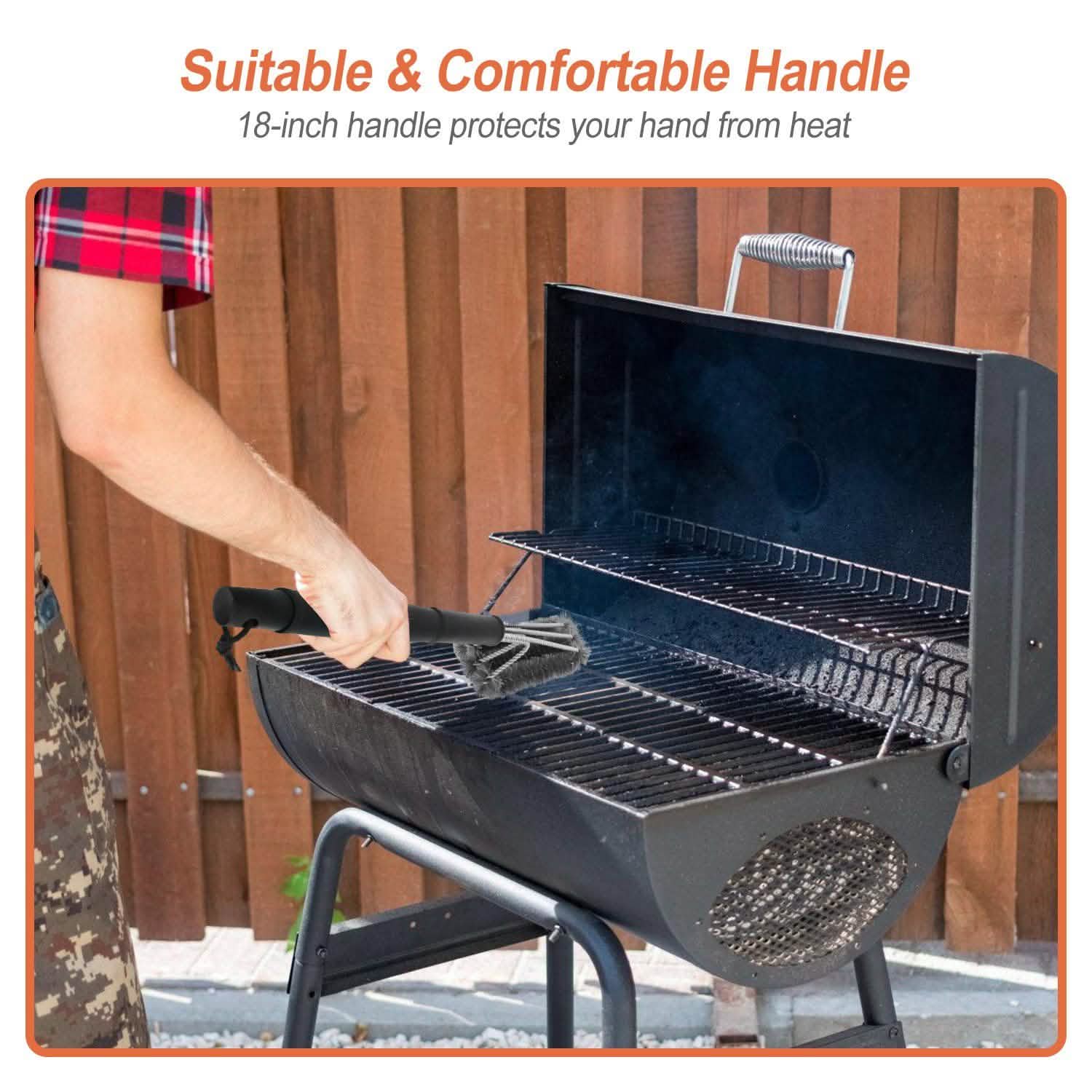 BBQ Grill Cleaning Brush Stainless Steel Kitchen Tools & Gadgets - Tophatter Daily Deals