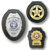 BBR-3 - Custom Cut Leather Belt Badge Holder - Tophatter's Weapons'N'Deals Badge Holders - Tophatter Daily Deals