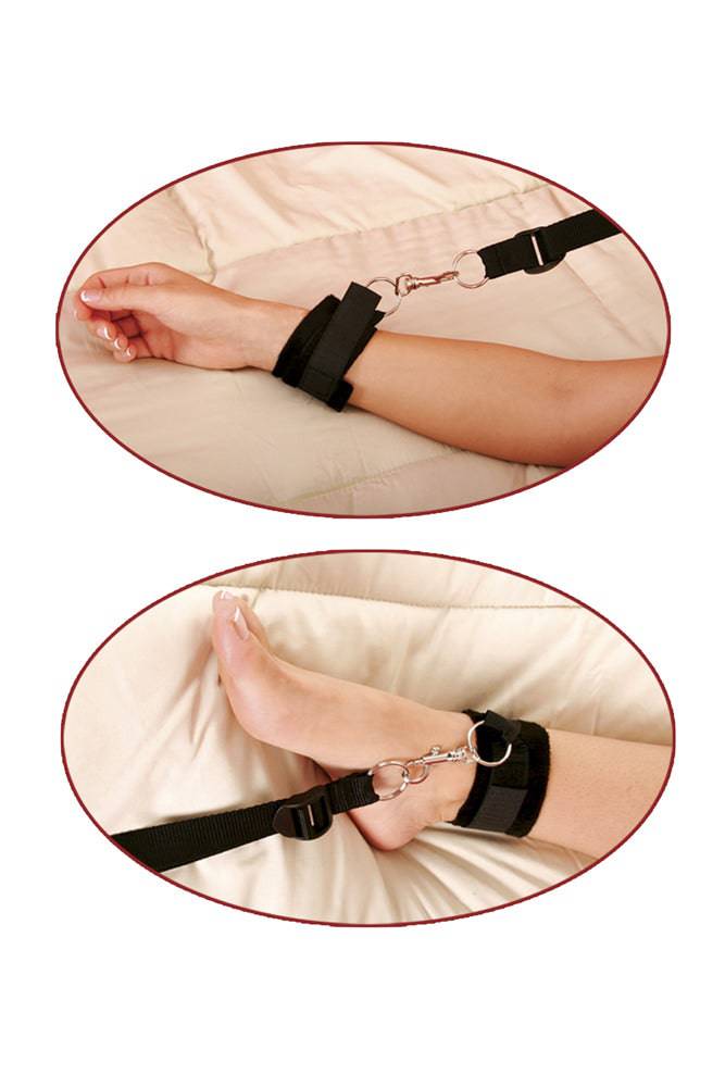 Pipedream - Fetish Fantasy - Bedroom Bindings Restraint Kit - Black BDSM - Tophatter Daily Deals
