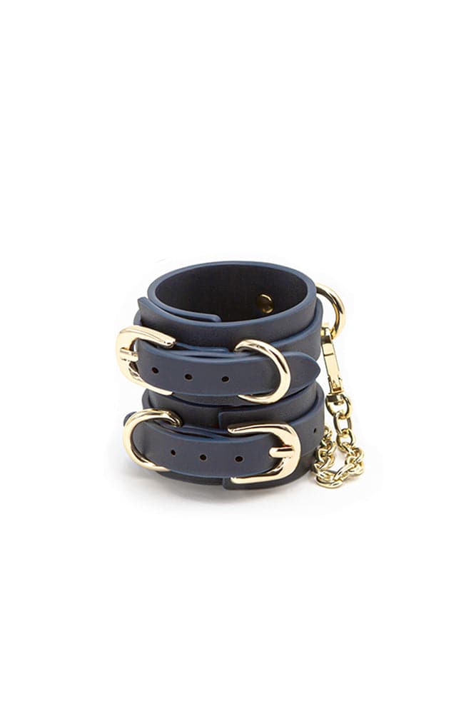 NS Novelties - Bondage Couture - Wrist Cuffs - Blue BDSM - Tophatter Daily Deals