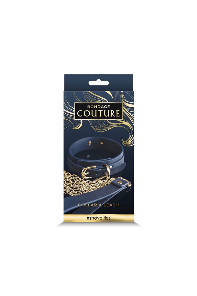 NS Novelties - Bondage Couture - Collar and Leash - Blue BDSM - Tophatter Daily Deals