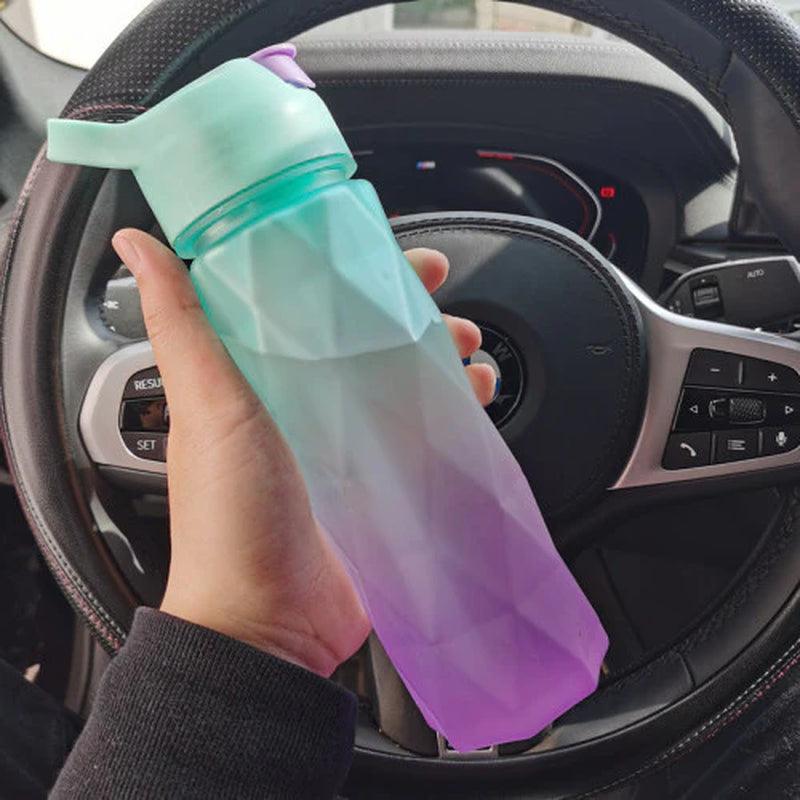 Spray Water Bottle for Girls- Outdoor Sport Fitness Water Cup Large Capacity Spray Bottle Drinkware Travel Bottles Kitchen Gadgets Greenpurple Gradient bottles - Tophatter Daily Deals