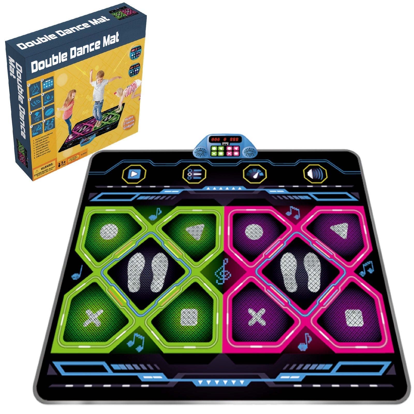 Double Dance Pad LED Rhythm Game Mat Game Room - Tophatter Daily Deals