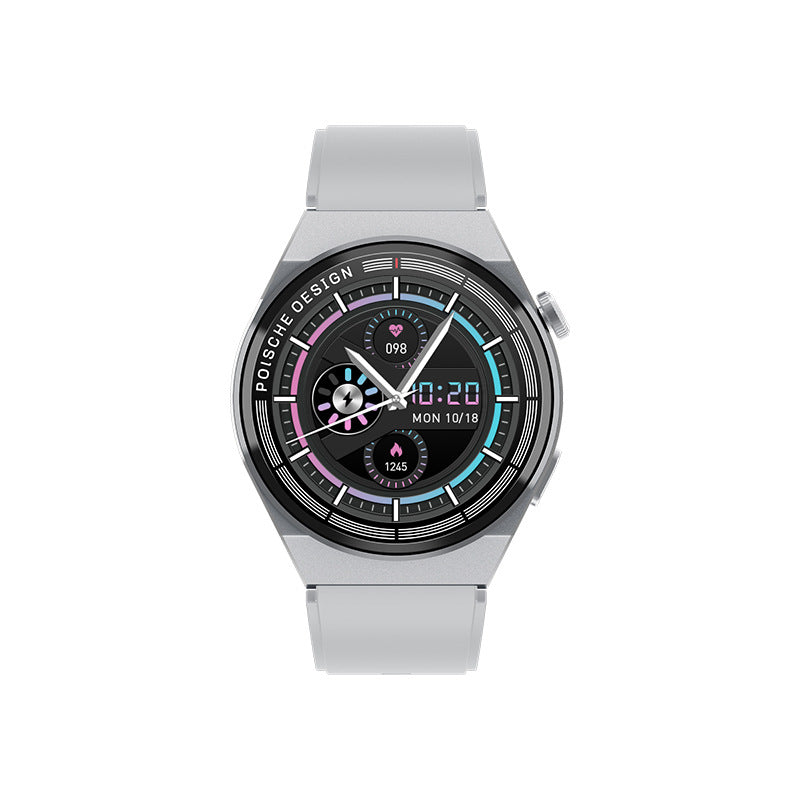 Bluetooth Call Offline Payment NFC Access Control Blood Sugar Music Smartwatch Silver 0 - Tophatter Daily Deals