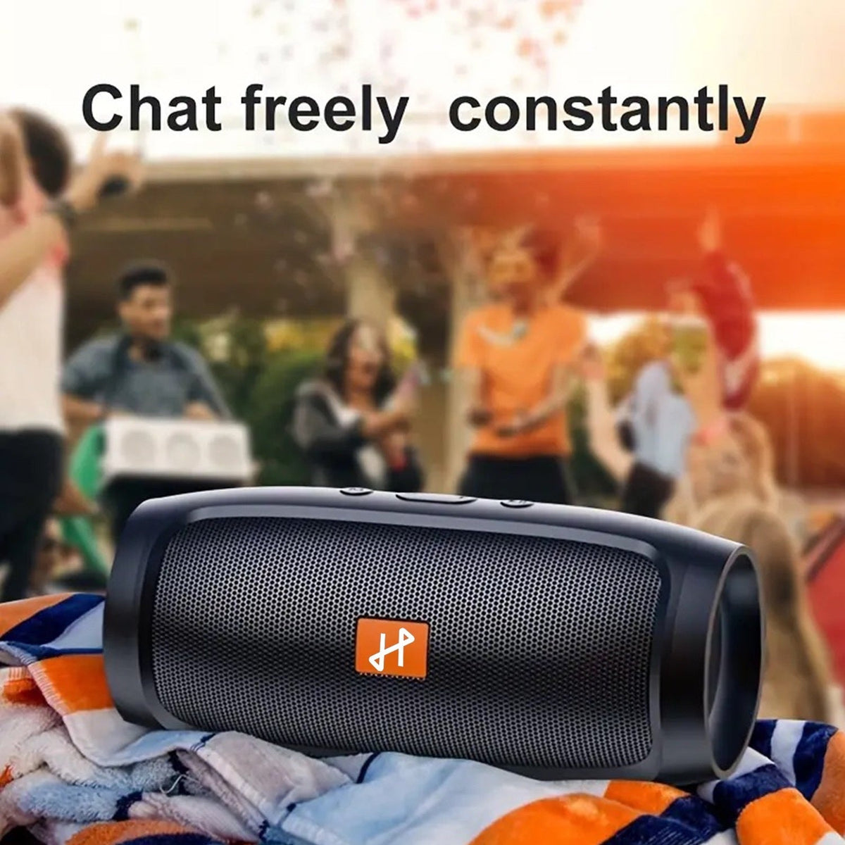 Portable Wireless Speaker with 5.1 Channel Stereo Sound, USB-C Rechargeable Speakers - Tophatter Daily Deals
