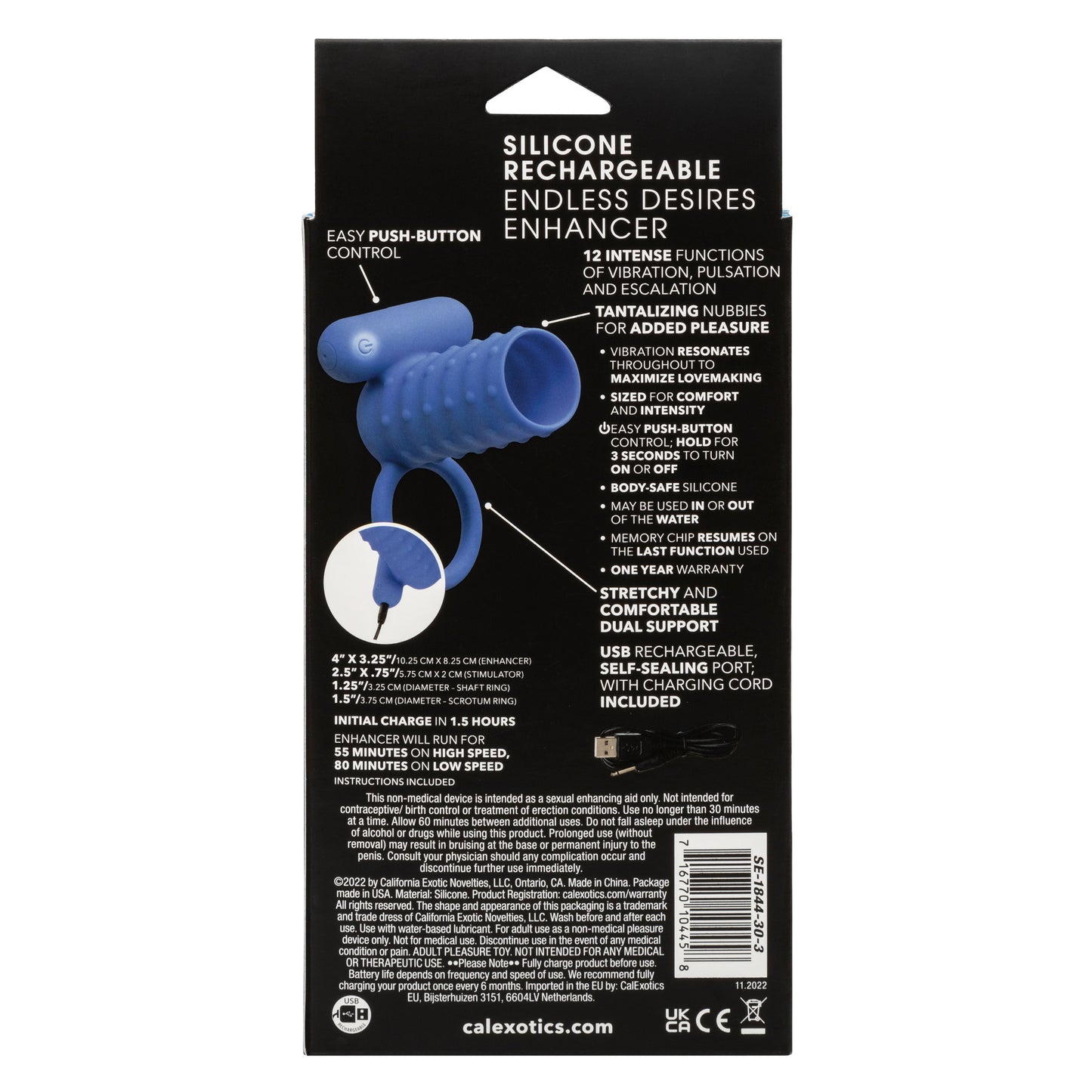 Endless Desires Enhancer – Ribbed Vibrating Cock Sleeve > Sex Toys For Men > Penis Sleeves - Tophatter Daily Deals