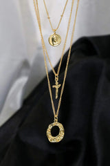 3-Piece 18K Gold-Plated Pendant Necklace Necklaces - Tophatter Daily Deals