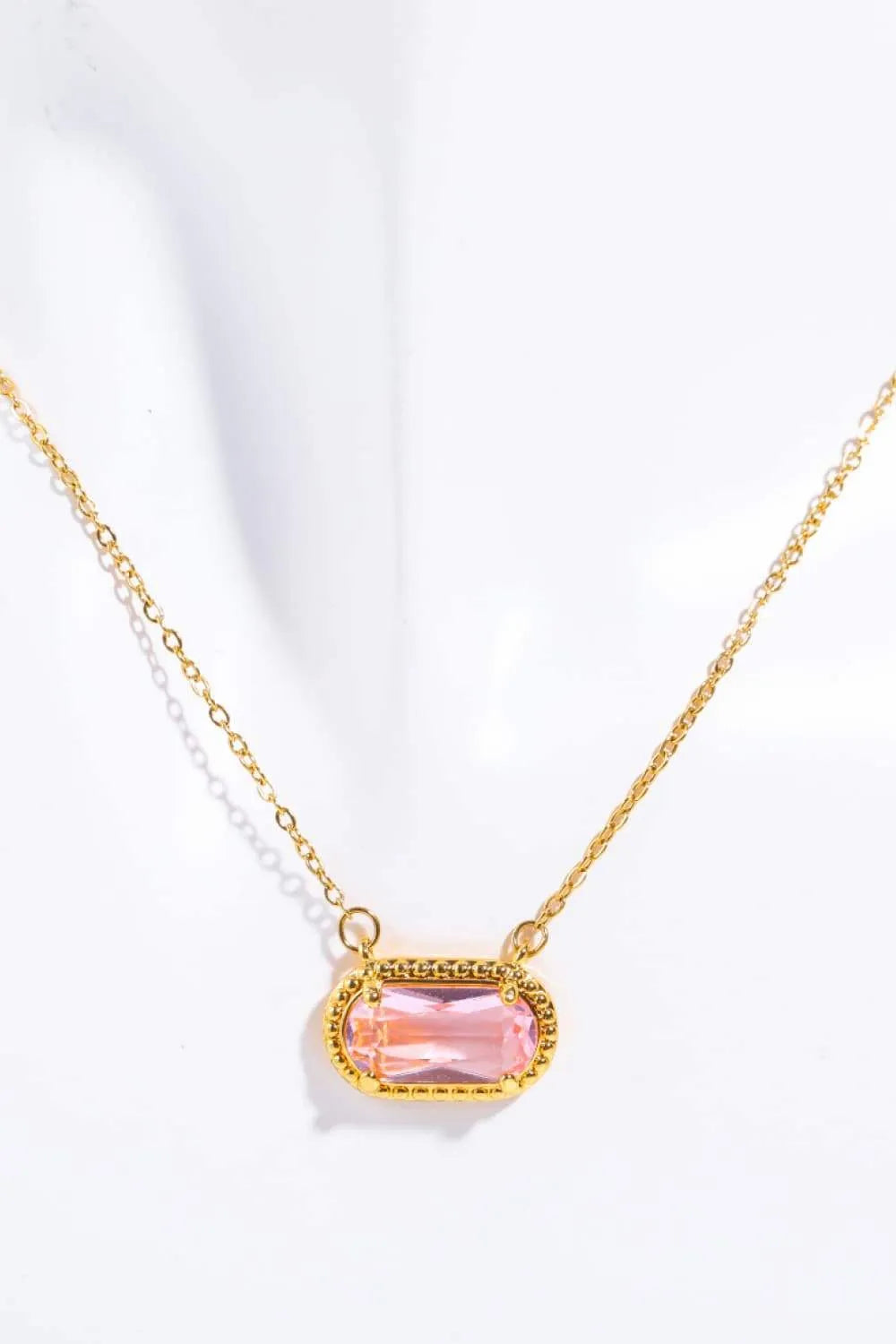 Copper 14K Gold-Plated Pendant Necklace Carnation Pink One Size Necklaces - Tophatter Daily Deals