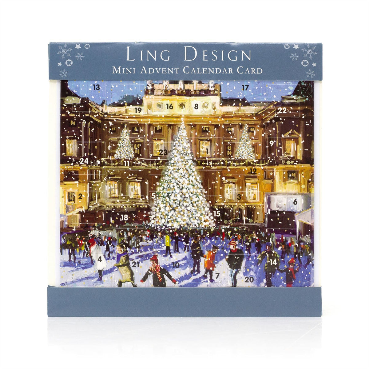 Christmas Skating Advent Calendar Greetings Card | Door Advent Calendar Advent Calendar - Tophatter Daily Deals