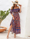 Floral Flounce Sleeve Midi Dress Terracotta Casual Dresses - Tophatter Daily Deals