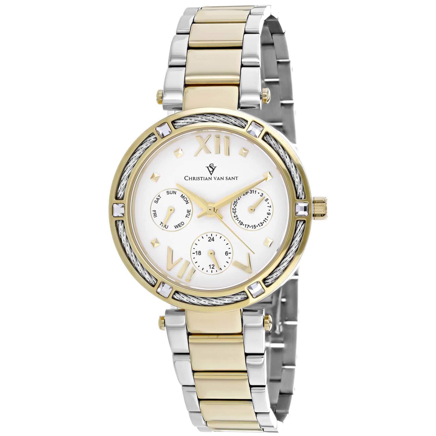 Christian Van Sant Women's Sienna // CV1823 White Watches - Tophatter Daily Deals