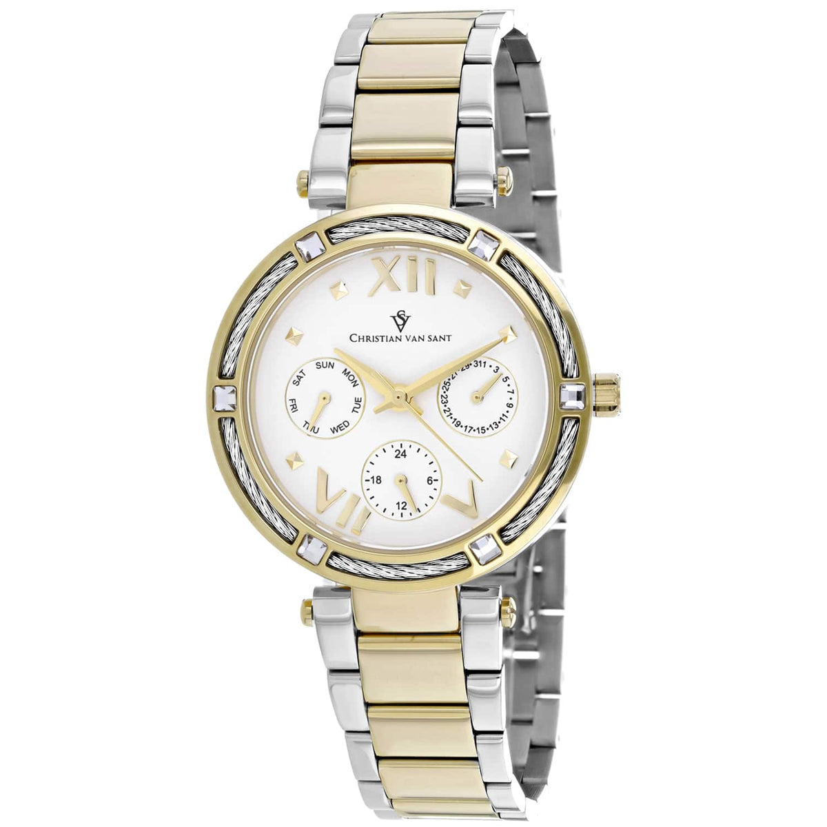 Christian Van Sant Women's Sienna // CV1823 White Watches - Tophatter Daily Deals