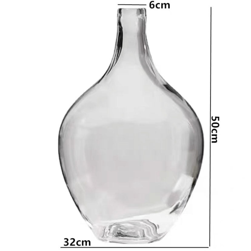 Big Glass Vase Living Room Dried Flowers Nordic Ins Style Glass 0 - Tophatter Daily Deals