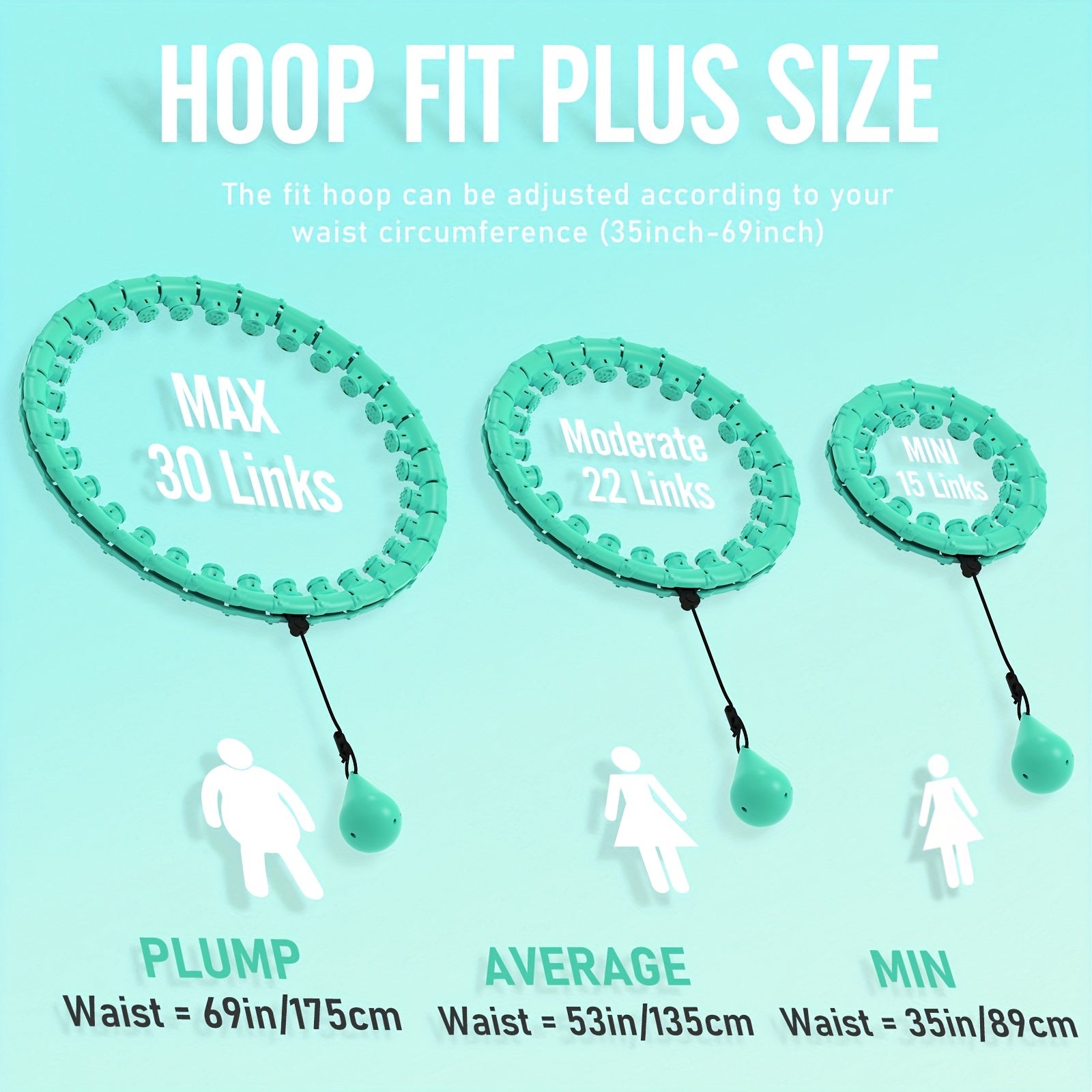 Weighted Fitness Hoop with Massage Points Fitness - Tophatter Daily Deals