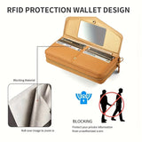 RFID Phone Wallet Crossbody with Mirror, Long and Short Straps Handbags & Wallets - Tophatter Daily Deals