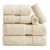 Cotton Terry Bath Towel Set - Cooper Collection 6 Piece Set Buttermilk Bath - Tophatter Daily Deals