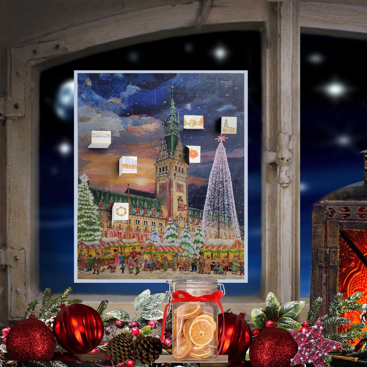 Hamburg Christmas Advent Calendar | Traditional Door Picture Advent Calendar Advent Calendar - Tophatter Daily Deals