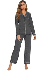 Collared Neck Loungewear Set with Pocket Loungewear Sets - Tophatter Daily Deals