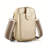 Phone Crossbody Bag with 8 Card Slots and Wide Adjustable Strap Champagne Gold Handbags & Wallets - Tophatter Daily Deals