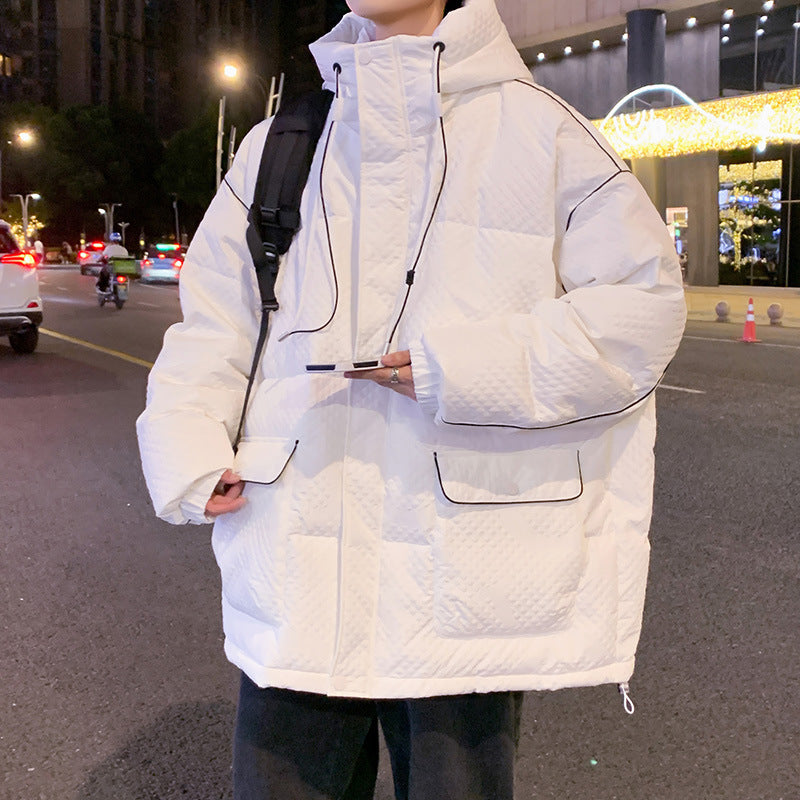 Insulating Mens Down Jacket - Boxy Relaxed Fit, Winter 7701 White 3D Changing Face Moving Picture Frame - Tophatter Daily Deals