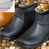 Anti-smashing And Anti-stab Wound In-tube Steel-soled Rain Boots Water Shoes Thick black socks 0 - Tophatter Daily Deals
