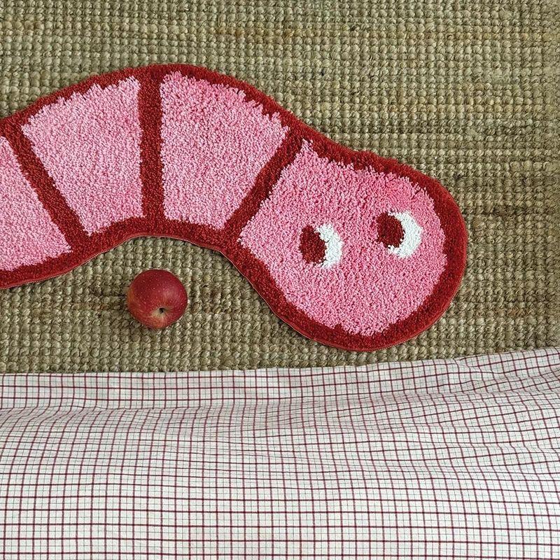 Cheeky Pink Worm Rug Pink 0 - Tophatter Daily Deals