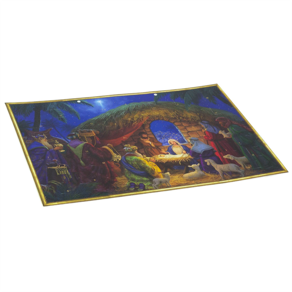Nativity Christmas Advent Calendar | Religious Calendar with Manger Scene - A3 Advent Calendar - Tophatter Daily Deals