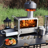 Outdoor Camping Wood Stove with Fire Viewing Window Camping & Hiking - Tophatter Daily Deals
