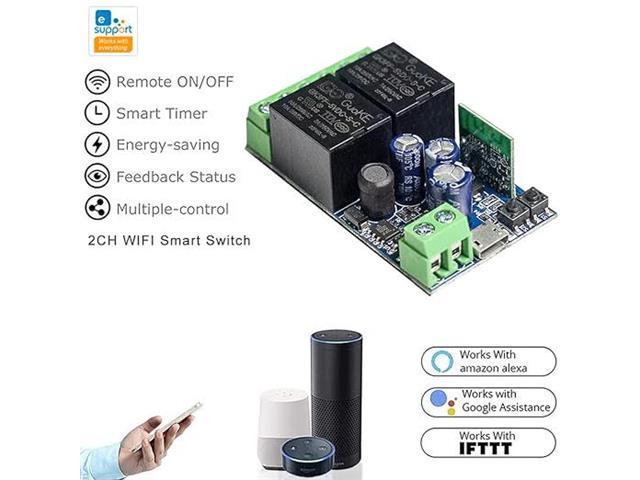 SONOFF 2 CHANNEL WIFI W/L RELAY 10A - Tophatter's Army Deals AUTOMATION - Tophatter Daily Deals